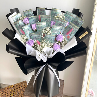 Cash flower bouquet
